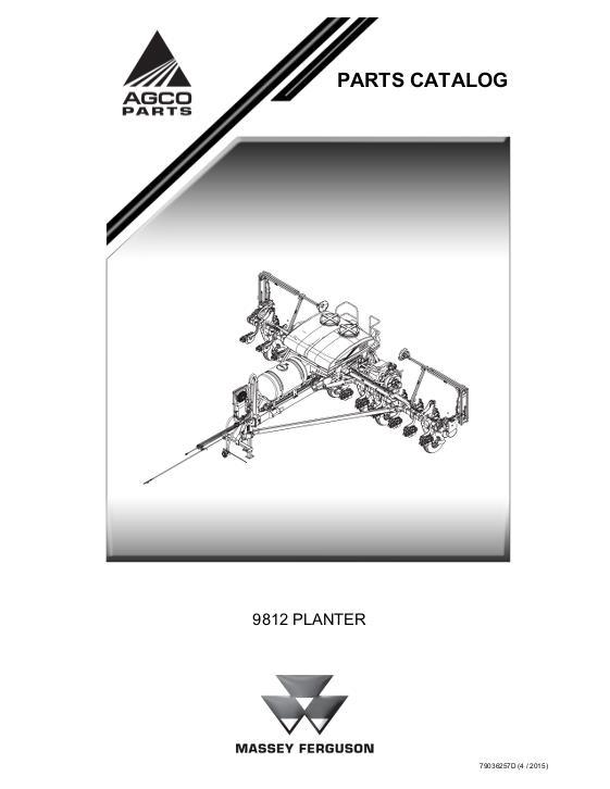 AGCO 9812 Planter Parts Book 79036257D English