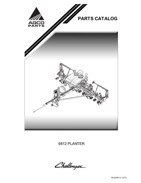 AGCO 9812 Planter Parts Book 79036258D English