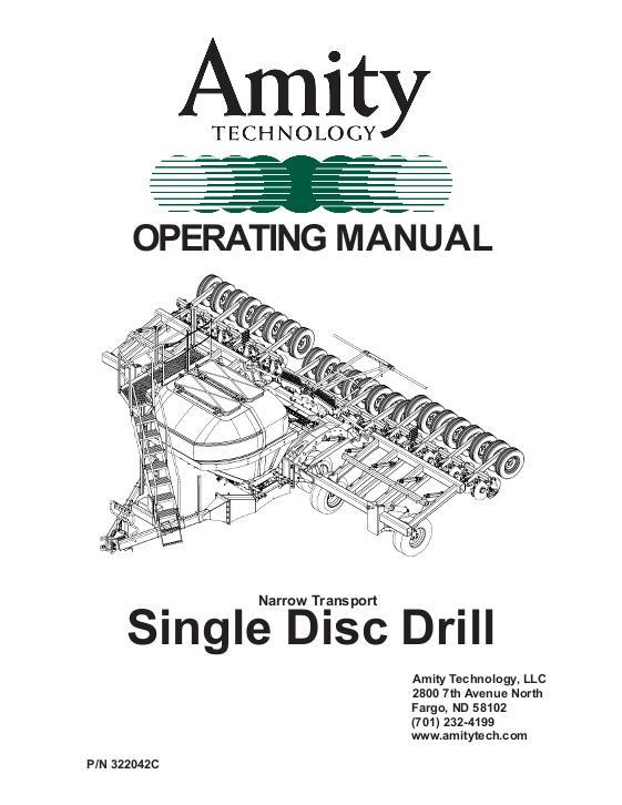 AGCO 9830 NT Grain Drill (narrow transport, single disc) Operator Manual 322042C English 1 AGCO 9830 NT Grain Drill (narrow transport, single disc) Operator Manual 322042C English