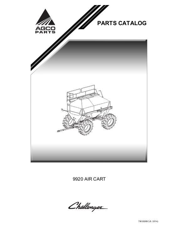 AGCO 9920 Air Cart Parts Book 79035285C English