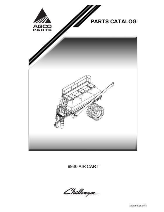 AGCO 9930 Air Cart Parts Book 79035294E English