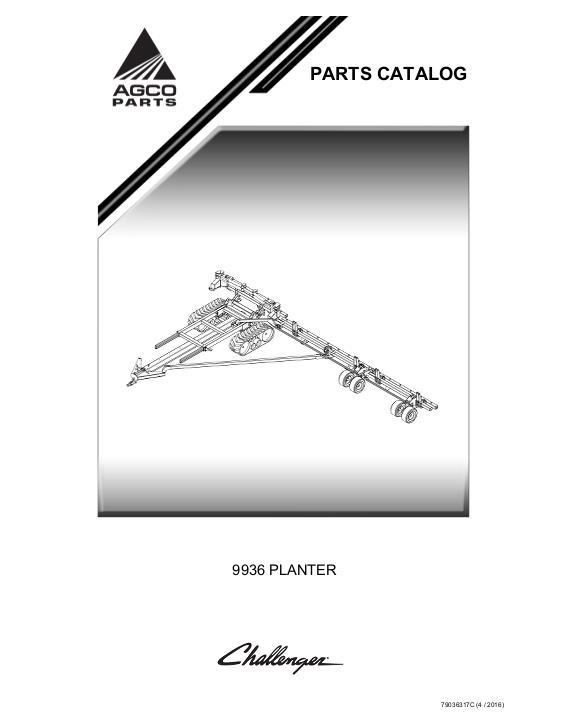 AGCO 9936 Planter Parts Book 79036317C English