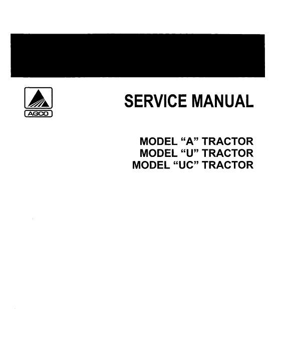 AGCO A U UC UI Tractor E563 Power Unit Service Manual 79003401 English