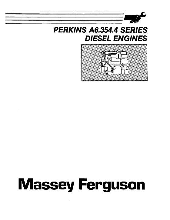 AGCO A6 354.4 372.4 Series Perkins Engine Service Manual 1449224M3 English