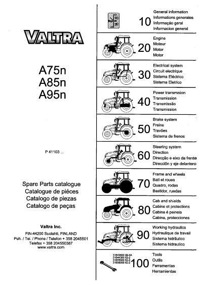 AGCO A75n A85n A95n Tractor Parts Book V39084671 English