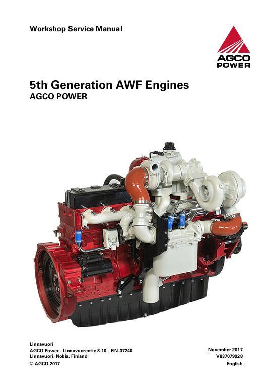 AGCO AGCO Power Sisu 5th Generation AWF Engine (does not include 168) Service Manual V837079928D English