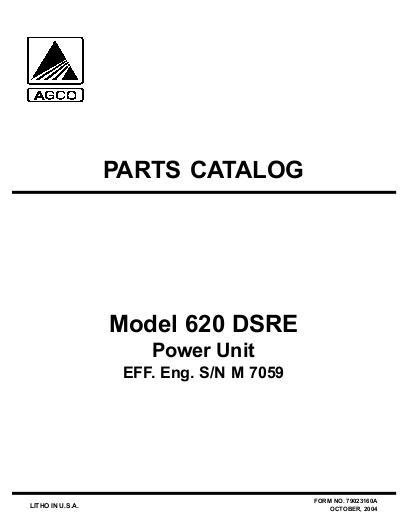 AGCO AGCO-Sisu 620DSRE Power Unit Parts Book 79023160A English