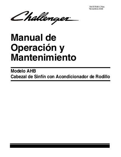 AGCO AHB Series Auger Header Operator Manual 700727039C Spanish 1 AGCO AHB Series Auger Header Operator Manual 700727039C Spanish