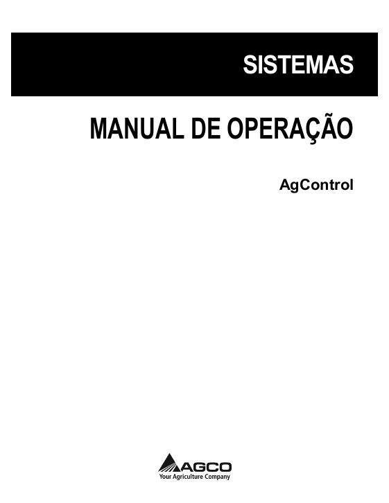 AGCO AgControl (sprayers) Operator Manual 568116D1A Portuguese 1 AGCO AgControl (sprayers) Operator Manual 568116D1A Portuguese