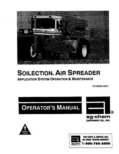 AGCO Air Spreader (Soilection, system) Operator Manual AG053352 English 1 AGCO Air Spreader (Soilection, system) Operator Manual AG053352 English