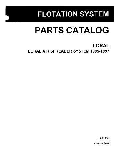 AGCO Air Spreader System (Loral, 1995-1997) Parts Book L043331 English