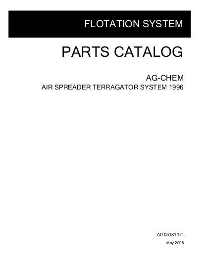 AGCO Air Spreader TerraGator (system, 1996) Parts Book AG051811C English