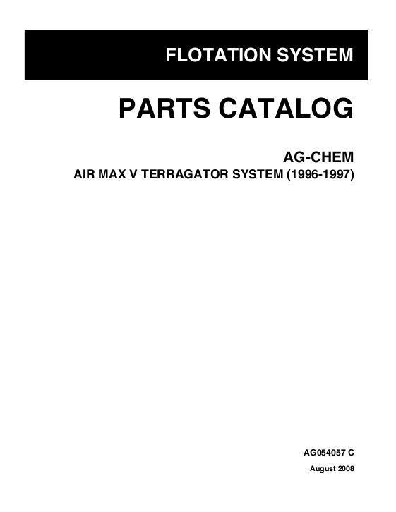AGCO AirMax 5 TerraGator (system, 1996-97) Parts Book AG054057C English