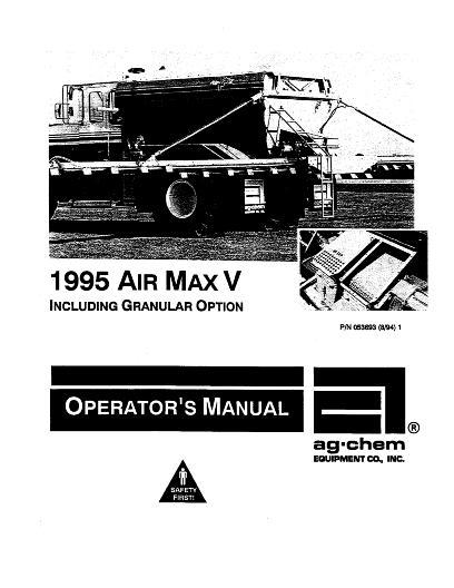 AGCO AirMax 5 (system, 1995) Operator Manual AG053693 English 1 AGCO AirMax 5 (system, 1995) Operator Manual AG053693 English