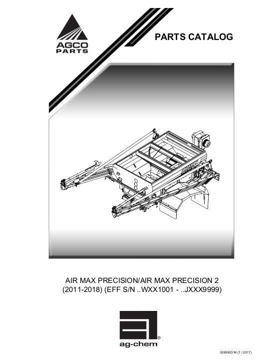 AGCO AirMax Precision Precision 2 (system, eff Wxx1001, 2011) Parts Book 539950D1K English