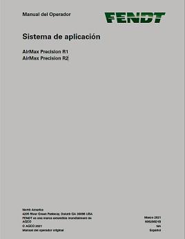 AGCO AirMax Precision R1 AirMax Precision R2 (system) Operator Manual 609206D1B Spanish 1 AGCO AirMax Precision R1 AirMax Precision R2 (system) Operator Manual 609206D1B Spanish