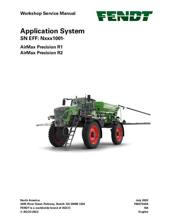 AGCO AirMax Precision R1 Precision R2 (system) (packet) Service Manual 79037544A English