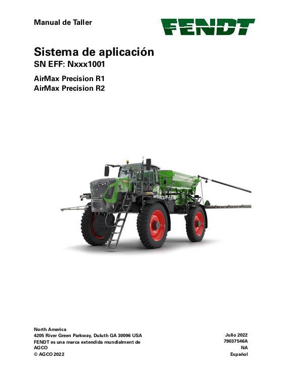 AGCO AirMax Precision R1 Precision R2 (system) (packet) Service Manual 79037546A Spanish