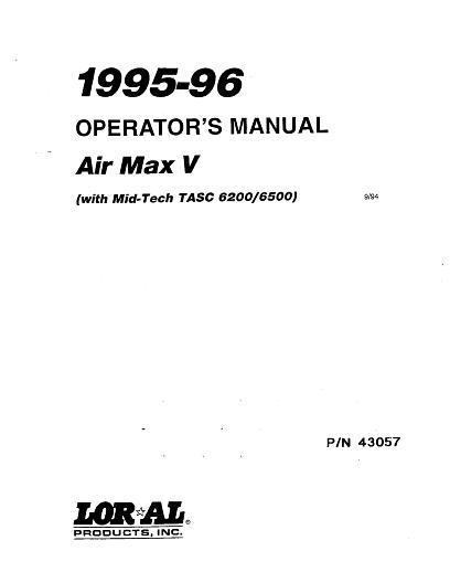 AGCO AirMax V System (1995-96, with TASC 6200 6500) Operator Manual L043057 English 1 AGCO AirMax V System (1995-96, with TASC 6200 6500) Operator Manual L043057 English
