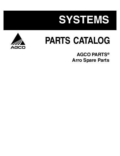 AGCO Arro Spare Parts Parts Book 79028120A English