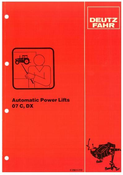 AGCO Automatic Power Lift (3-Point) Service Manual 2986210 English