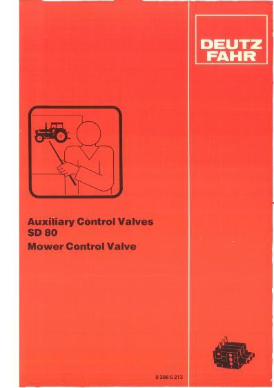 AGCO Auxiliary Control Valve (SD80, training) Service Manual 2986213 English