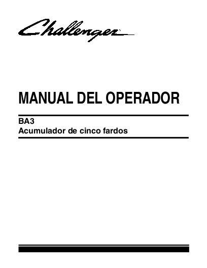 AGCO BA3 Bale Accumulator (5 bale) Operator Manual 700728699A Spanish