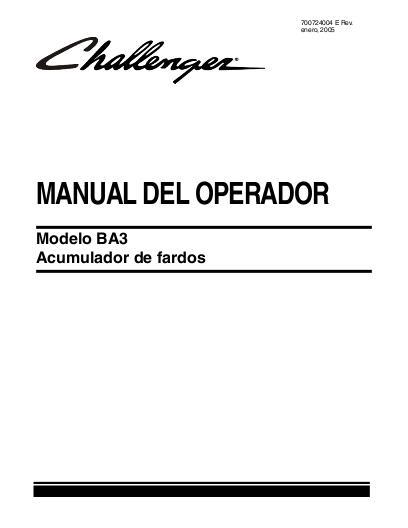 AGCO BA3 Bale Accumulator Operator Manual 700724004E Spanish 1 AGCO BA3 Bale Accumulator Operator Manual 700724004E Spanish