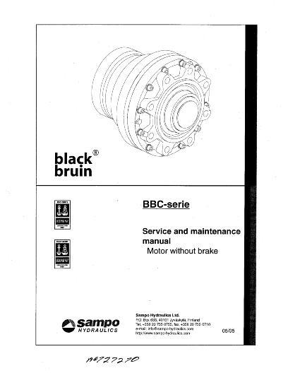 AGCO BBC Series Black Bruin Hydraulic Motor (without brake, section) Service Manual AG727270 English