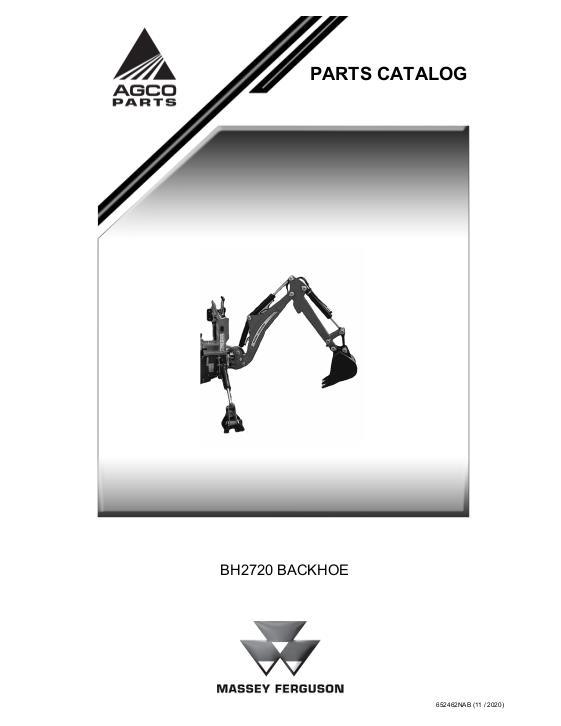 AGCO BH2720 Backhoe Parts Book 652462B English