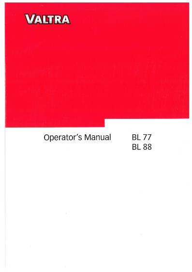 AGCO BL77 BL88 Tractors Operator Manual V080871330 English