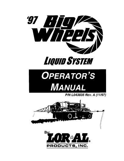 AGCO Big Wheels (liquid system, 1997) Operator Manual L043835 English 1 AGCO Big Wheels (liquid system, 1997) Operator Manual L043835 English