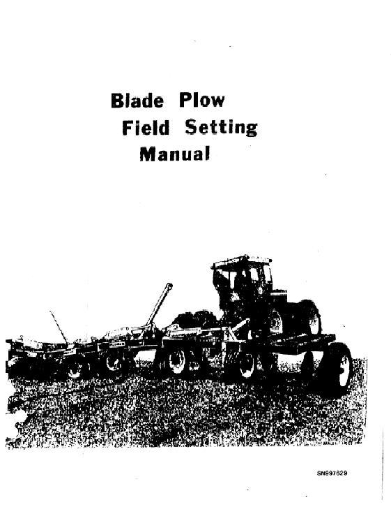 AGCO Blade Plow (field settings) Operator Manual SN997629 English 1 AGCO Blade Plow (field settings) Operator Manual SN997629 English
