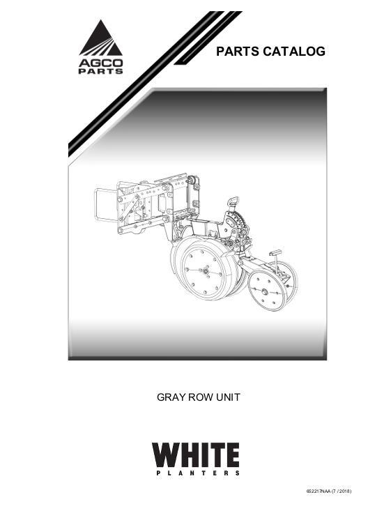AGCO Boxed Gray Row Unit (VE) Parts Book 652217A English