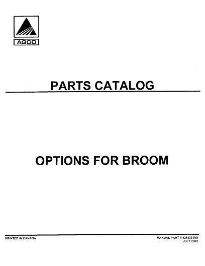 AGCO Broom (options) Parts Book 4263333M1 English