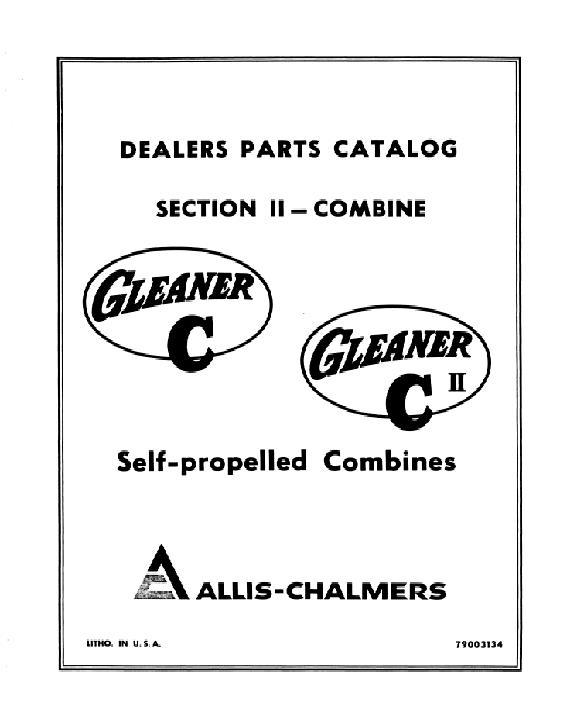 AGCO C C2 Combine Parts Book 79003134 English