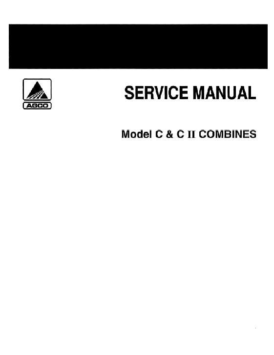 AGCO C C2 Combine Service Manual 79003423 English