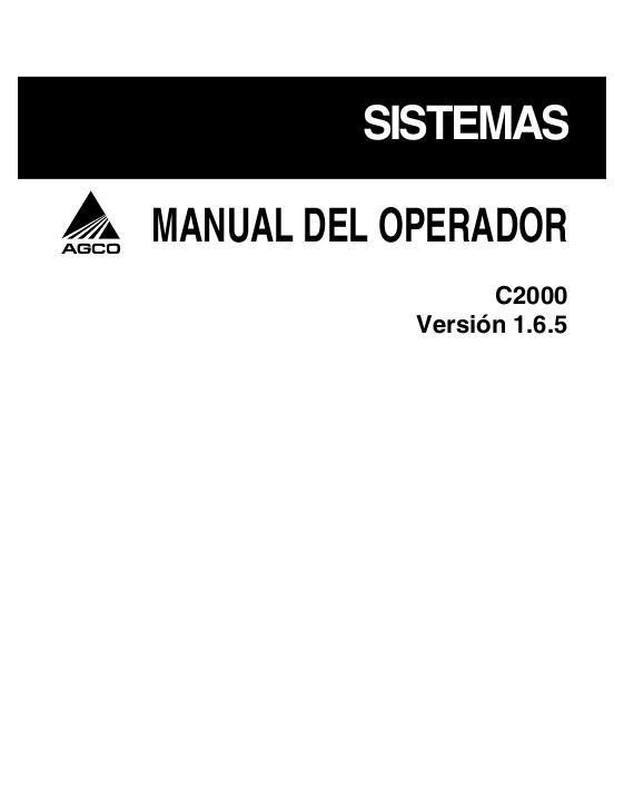 AGCO C2000 Console Operator Manual 700733141A Spanish