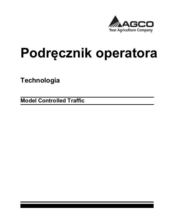 AGCO C3000 Terminal (Auto-Guide) Operator Manual ACZ0002070B Polish 1 AGCO C3000 Terminal (Auto-Guide) Operator Manual ACZ0002070B Polish