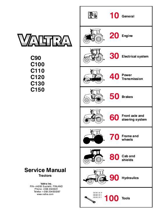 AGCO C90 C100 C110 C120 C130 C150 Tractor Service Manual V39240211 English