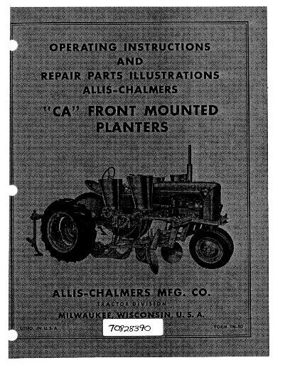AGCO CA Planter (front mounted) Operator Manual 70828390 English 1 AGCO CA Planter (front mounted) Operator Manual 70828390 English