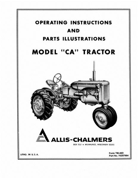 AGCO CA Tractor Operator Manual 70257984 English