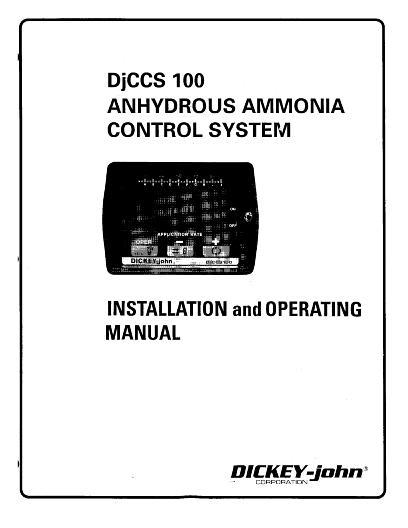 AGCO CCS100 DjCCS100 Control System (for anhydrous ammonia) Operator Manual AG712396 English 1 AGCO CCS100 DjCCS100 Control System (for anhydrous ammonia) Operator Manual AG712396 English
