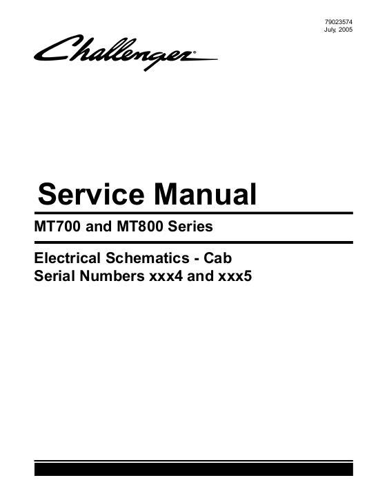 AGCO Cab Over Sized Drawing Service Manual 79023574-ODWG English