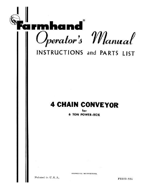 AGCO Chain Conveyor (1956) Operator Manual FS183556 English 1 AGCO Chain Conveyor (1956) Operator Manual FS183556 English