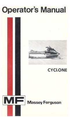 AGCO Cyclone Snowmobile Operator Manual 1448332M1 English