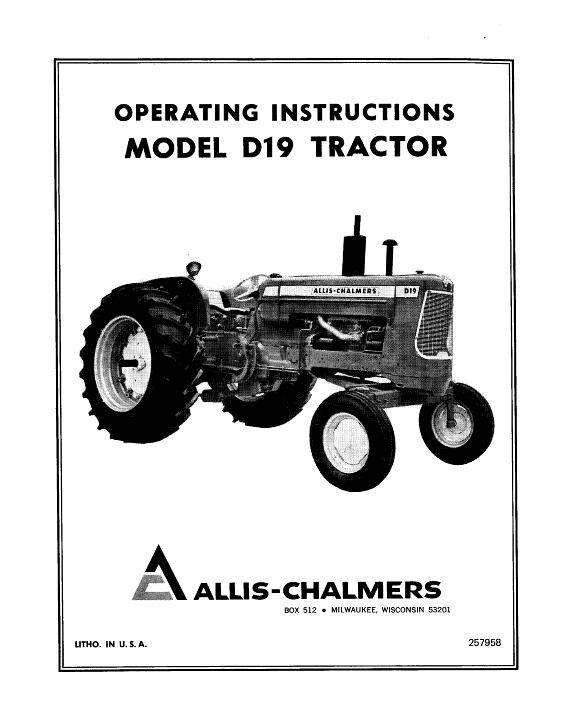 AGCO D19 Tractor Operator Manual 70257958 English 1 AGCO D19 Tractor Operator Manual 70257958 English