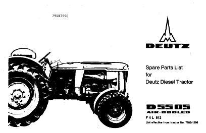 AGCO D5505 Tractor Parts Book 79007996 English