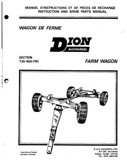 AGCO D900 Farm Wagon Parts Book T35900P81 English