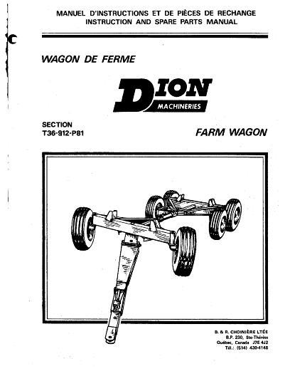 AGCO D912 Farm Wagon Parts Book T36912P81 English
